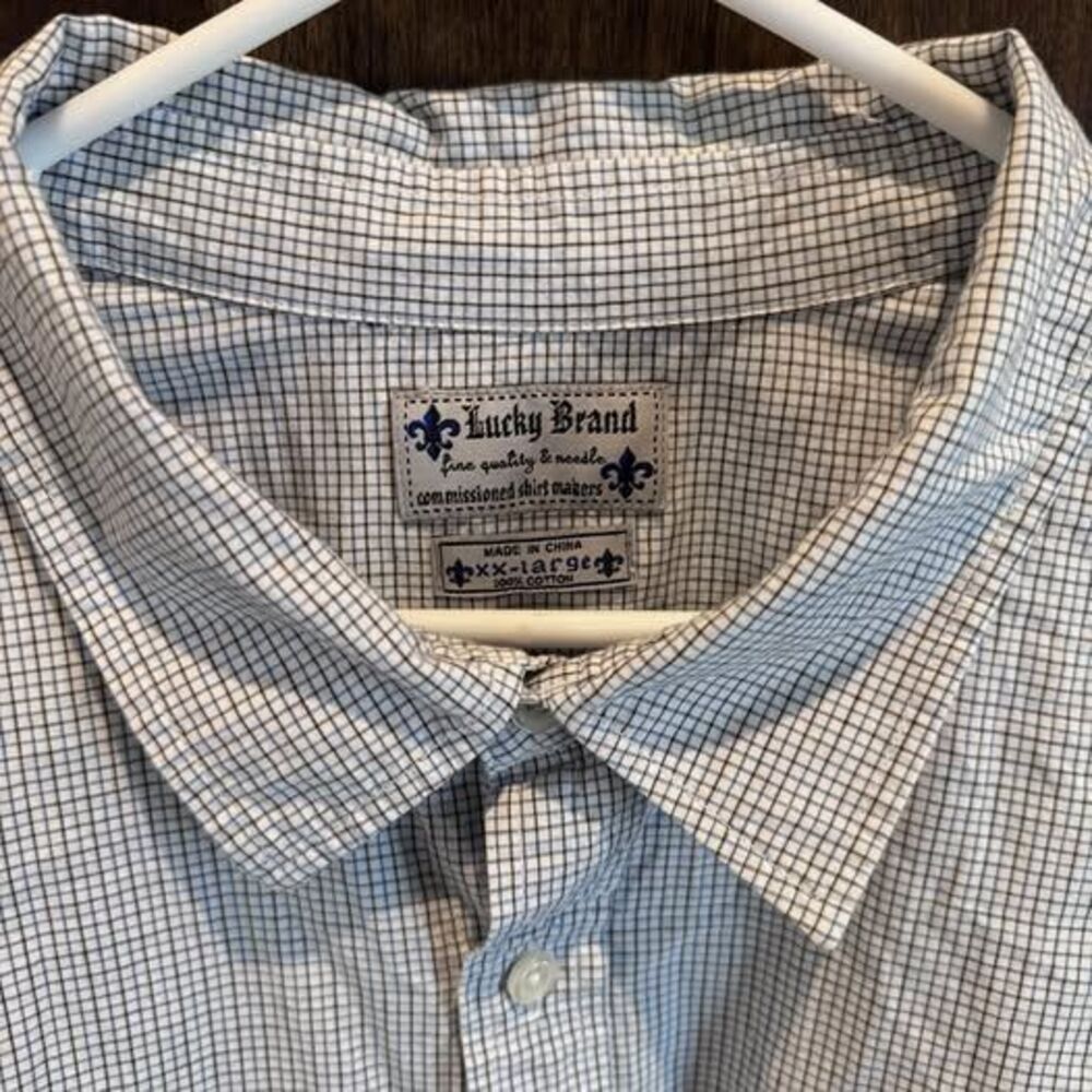 Lucky Brand Dungarees Mens Button Down SIZE XXL - Picture 2 of 8